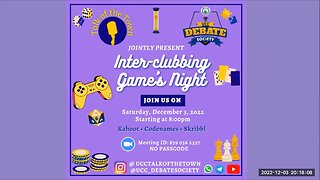 Inter-clubbing ft. UCC Debate Society Games Night - Gartic Phone & Codenames (Meeting #4 - Dec 3, 2022)