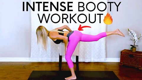 Intense 🔥 Booty Butt Lift 🍑Chair Workout at Home with Ambree