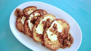 Spiced Apple French Toast | At Home with Shay