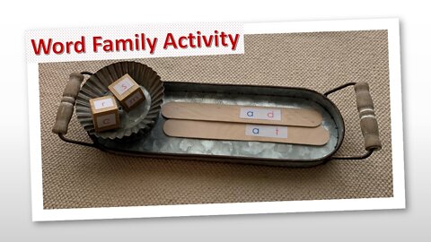 A Word Family Reading Activity to Support Sandpaper Letters, Moveable Alphabet & Bob Book Lessons