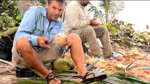 Survival! Dehusking coconuts on Snake Island!
