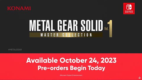 Metal Gear Solid: Master Collection Vol. 1 Confirmed to Release on Nintendo Switch October 12