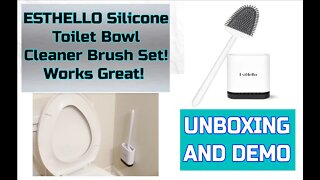 Install Demo and Unbox on the ESTHELLO Toilet Brush Cleaner Set