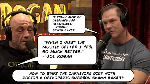 Carnivore Diet | How to Start the Carnivore Diet with Doctor & Orthopedic Surgeon Shawn Baker? "When I Just Eat Mostly Better I Feel So Much Better." - Joe Rogan + Watch The Joe Rogan Experience #2069 / Interview with Doctor Shawn Baker (Nov
