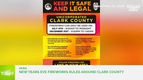 New Years Eve Fireworks rules around Clark County