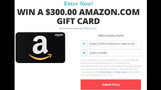 Amazon gift card giveway $300