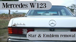 Mercedes Benz W123 - How to remove the star and badge from the boot / trunk removal Class E