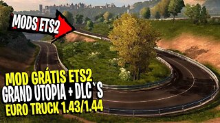 ▶️ COMO INSTALAR MAPA GRAND UTOPIA + COMPLEMENTO DLC + DINHEIRO E XP INFINITO ETS2 1.43 1.44