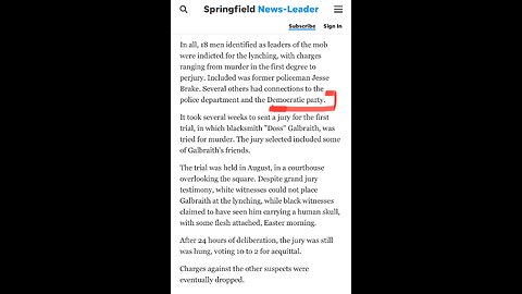 TOP 50 REASONS BLACKS SHOULD VOTE REPUBLICAN (#11) 1906 LYNCHINGS BY DEMOCRATS