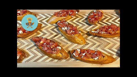 Bruschetta with Tomato and Feta / Μπρουσκέτα Με Ντομάτα Και Φέτα