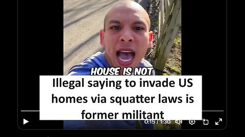 Illegal giving advice on squatting to take American homes was former military
