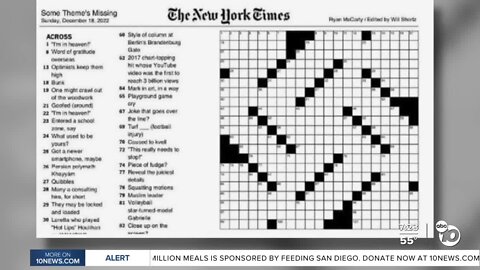 Fact or Fiction: New York Times crossword puzzle resembles swastika?