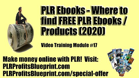 Video Training Module 17: Where to find free PLR books