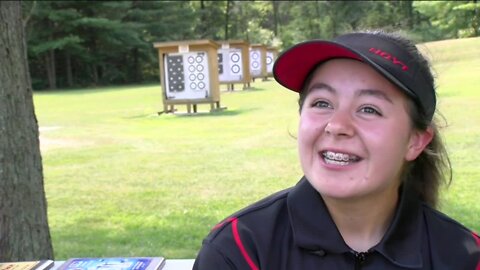 16-year-old Lilie Aguilar of Wisconsin has sights set on Olympics archery