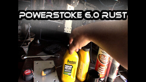 Prestone Anti-Rust in F250 Ford Powerstoke 6.0 to prevent block rust Rotella ELC coolant backflush