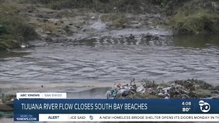 South Bay beaches closed as a result of Tijuana River flow