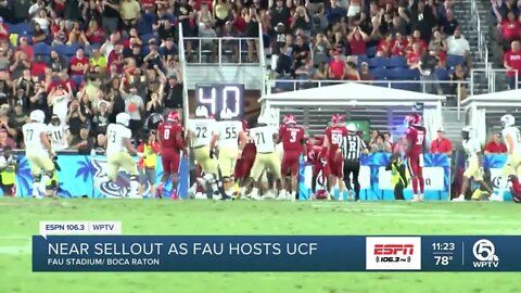 Near-sellout crowd at FAU Stadium as Owls fall to UCF