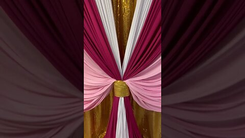 Barbie Backdrop Idea #backdrop #draping #barbie