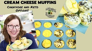 Cream Cheese Muffins | Options for Carnivore, Keto and Egg Fast