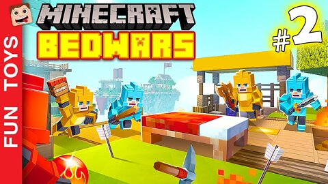 MINECRAFT BED WARS #02 - EU e 3 AMIGOS neste MOD MULTIPLAYER - Guerra das Camas! 🛏⛏🧱