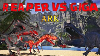 Reaper King vs Giga\Rex\Spinosaurus | ark survival evolved | ark battles
