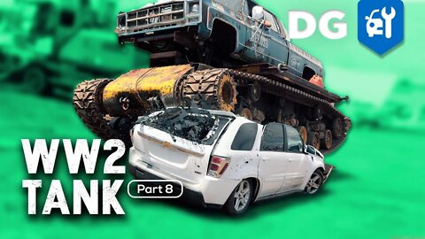 Crushing Cars with a Detroit Powered Squarebody Tank #Shermanator [EP8]