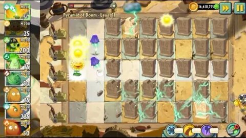 plants vs zombies 2 Ancient Egypt _ Lightning Reed in Pyramid of Doom