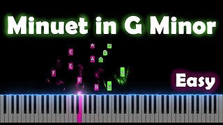 Easy Piano Tutorial Johann Sebastian Bach Minuet in G Minor