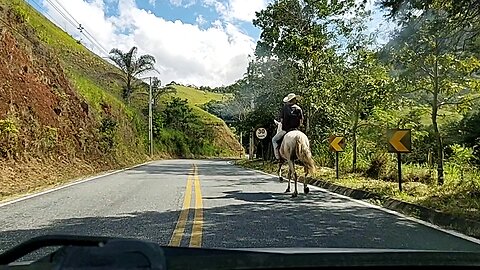 Driving Through the Mountains of New Freburg in Brazil