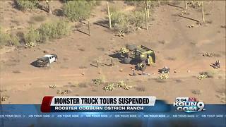 Ostrich ranch suspends monster truck tours