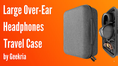 Large Over-Ear Headphones Travel Case, Hard Shell Headset Carrying Case | Geekria