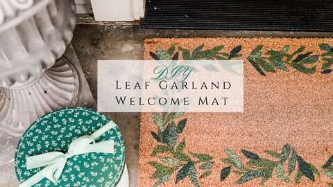 DIY Leaf Garland Welcome Mat