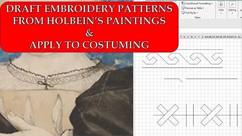 How to Draft Blackwork Embroidery Patterns from Holbein's Portraits & Apply to Costuming