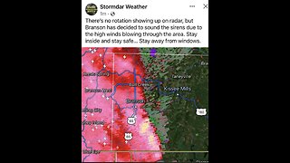 Tornado 🌪️ Sirens last night Welcome to the Ozarks