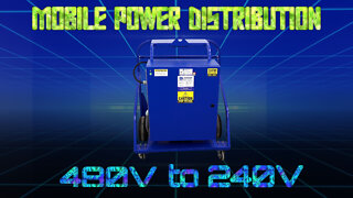 5 KVA Mobile Power Distribution Center - 480V to 240V 1PH - 25' #14 SOOW Cord