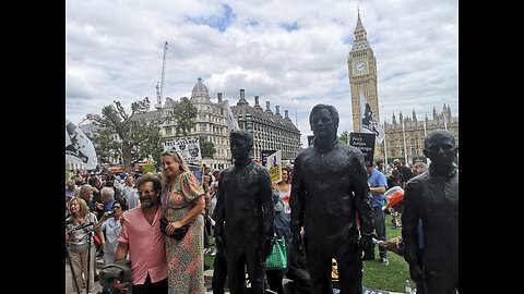 Peaceful protest for Assange's liberation in London, 24 June 2023