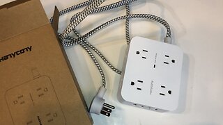 Look at @ Surge Protector Power Strip 8 Outlets 4 USB Port 3 Sided Outlet Braided Cord Flat Plug Wal