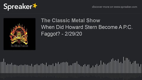 CMS HIGHLIGHT - When Did Howard Stern Become A P.C. F*ggot? - 2/29/20