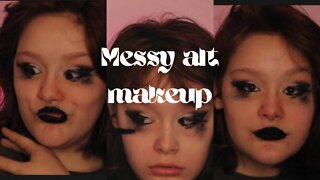 Messy alt makeup