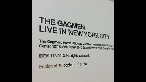 The Gagmen Live in NYC (Excerpt)
