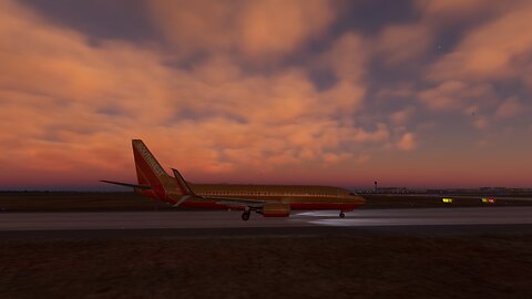MSFS2020 sunset landing in Houston Tx