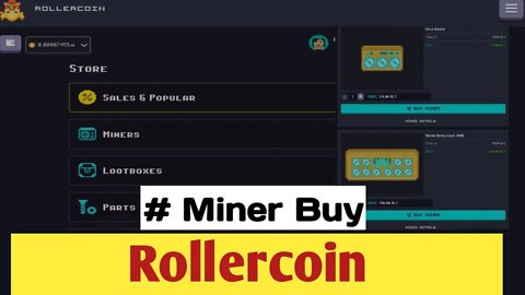 How to buy miner in rollercoin || buy mining rig by playing games and earn cryptocurrencies