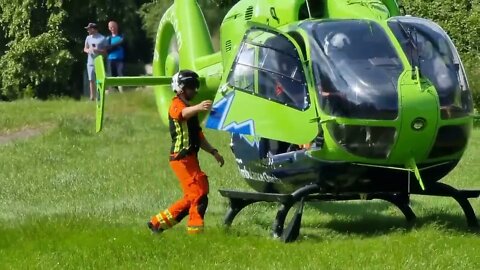 Great Western Air Ambulance Landing & Taking Off Hartcliffe Bristol..