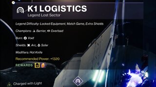 Destiny 2 Legend Lost Sector: The Moon - K1 Logistics 2-9-22