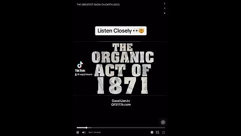 THE ORGANIC ACT OF 1871 🇺🇸 Q THE PLAN 🔔
