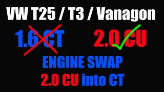 1600 CT to 2.0 CU Engine Swap VW T25 T3 Vanagon 1600 up to 2.0 Litre Aircooled DIY Guide How to