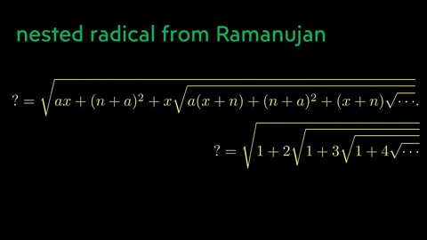 Nested radical 2: Nested radical of Ramanujan