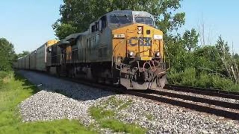 CSX M217 Autorack Train from Creston, Ohio June 30, 2022