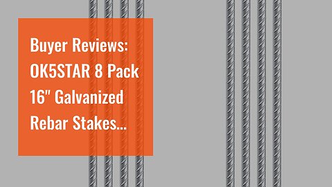 Customer Reviews: OK5STAR 8 Pack 16" Galvanized Rebar Stakes Heavy Duty J Hook Ground Anchors,...