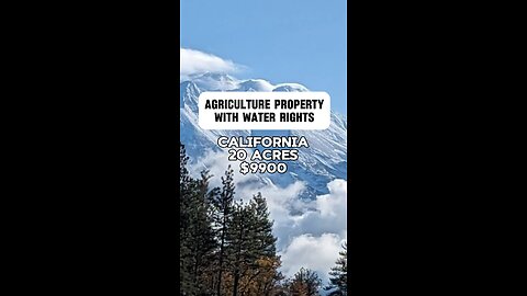 20 acres with water rights in California for $9,900